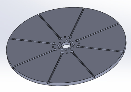 Планшайба для станка/позиционера, диаметр 600 мм, материал SUS 304